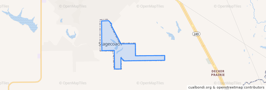 Mapa de ubicacion de Stagecoach.