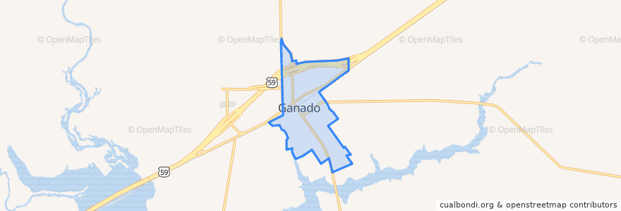 Mapa de ubicacion de Ganado.