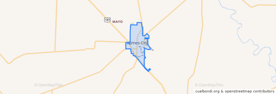 Mapa de ubicacion de Karnes City.