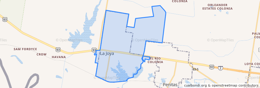 Mapa de ubicacion de La Joya.