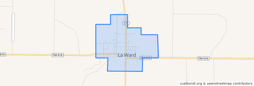 Mapa de ubicacion de La Ward.