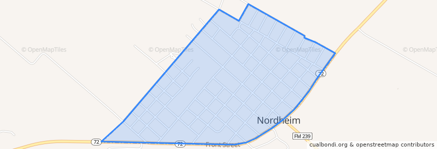 Mapa de ubicacion de Nordheim.
