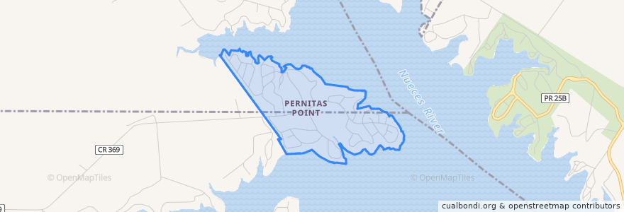 Mapa de ubicacion de Pernitas Point.
