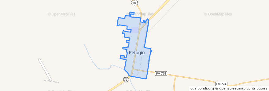 Mapa de ubicacion de Refugio.