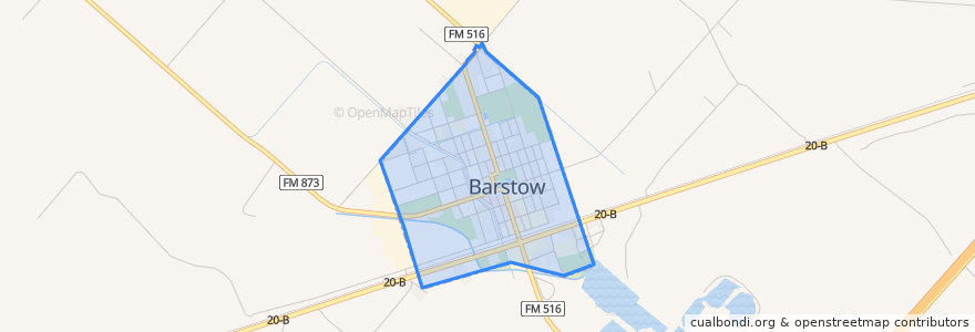 Mapa de ubicacion de Barstow.