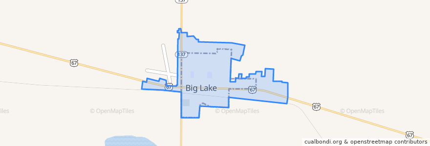 Mapa de ubicacion de Big Lake.