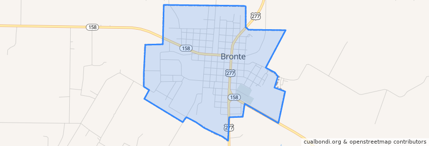 Mapa de ubicacion de Bronte.