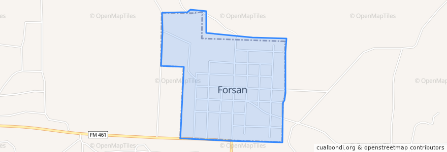 Mapa de ubicacion de Forsan.