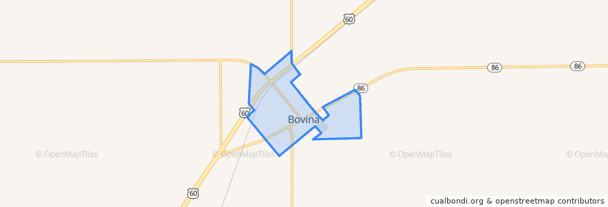 Mapa de ubicacion de Bovina.