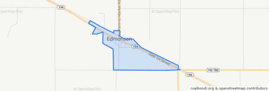 Mapa de ubicacion de Edmonson.