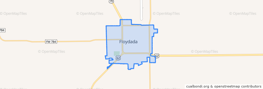 Mapa de ubicacion de Floydada.