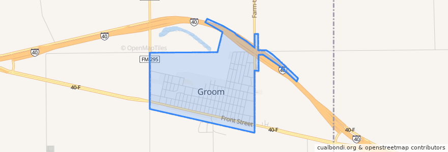 Mapa de ubicacion de Groom.