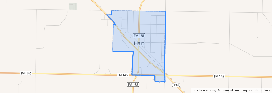 Mapa de ubicacion de Hart.