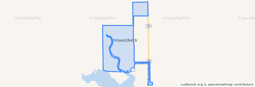 Mapa de ubicacion de Howardwick.