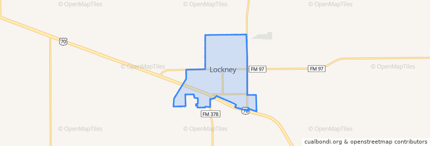 Mapa de ubicacion de Lockney.