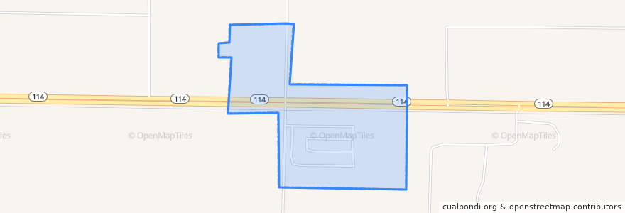 Mapa de ubicacion de Opdyke West.