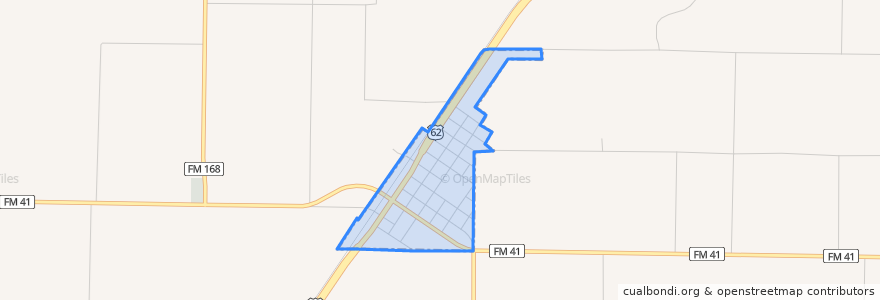Mapa de ubicacion de Ropesville.