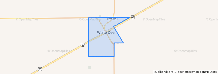 Mapa de ubicacion de White Deer.