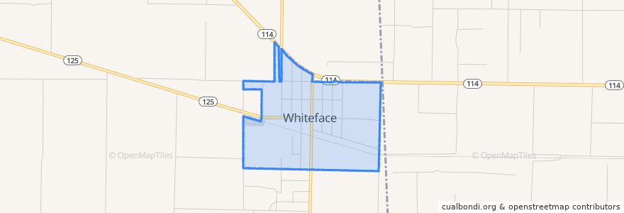 Mapa de ubicacion de Whiteface.
