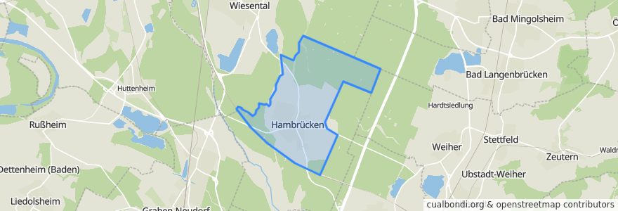 Mapa de ubicacion de Hambrücken.