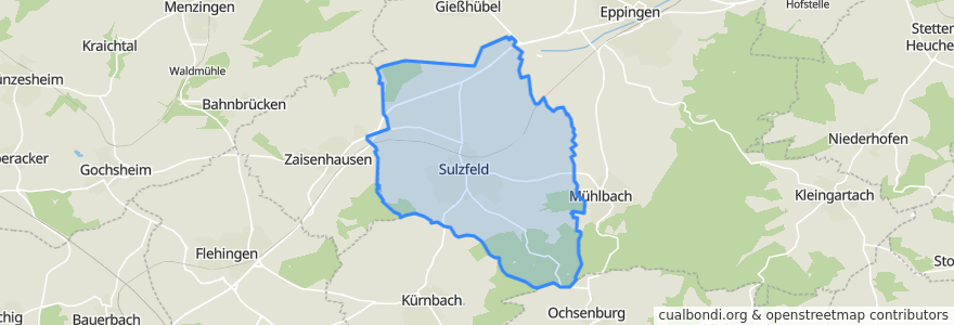 Mapa de ubicacion de Sulzfeld.