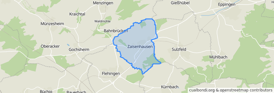 Mapa de ubicacion de Zaisenhausen.