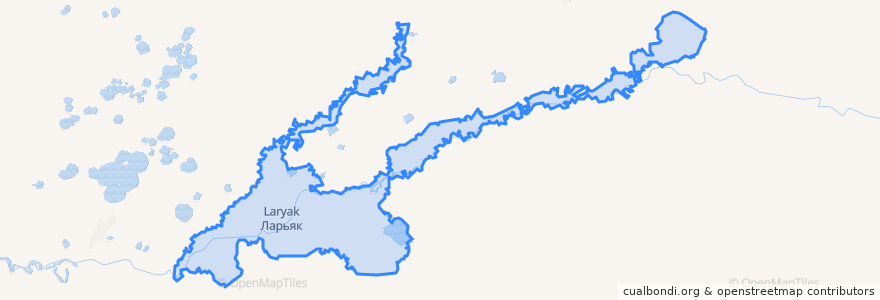 Mapa de ubicacion de сельское поселение Ларьяк.