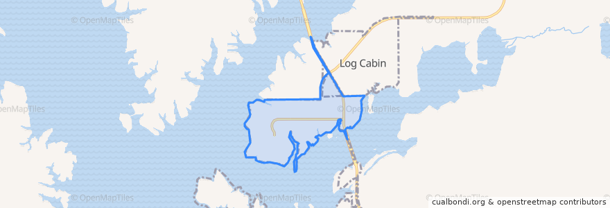 Mapa de ubicacion de Caney City.