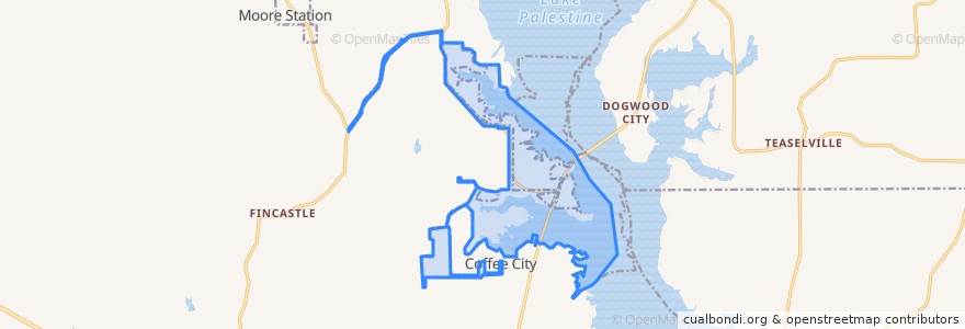 Mapa de ubicacion de Coffee City.