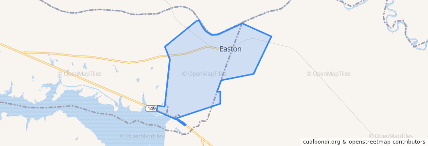 Mapa de ubicacion de Easton.