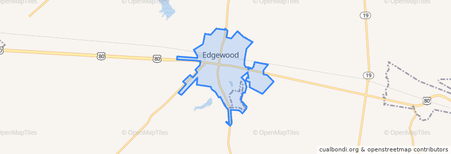 Mapa de ubicacion de Edgewood.