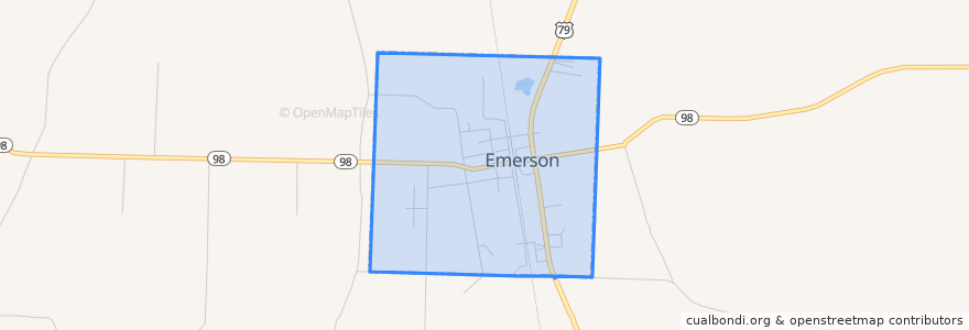 Mapa de ubicacion de Emerson.