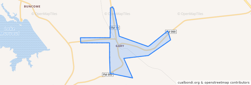Mapa de ubicacion de Gary City.