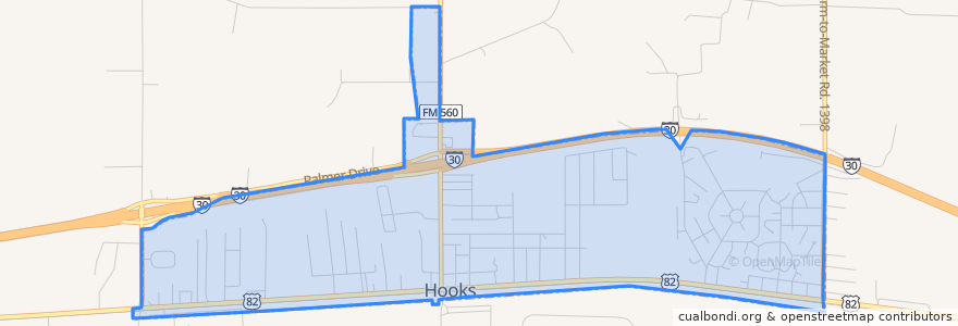 Mapa de ubicacion de Hooks.