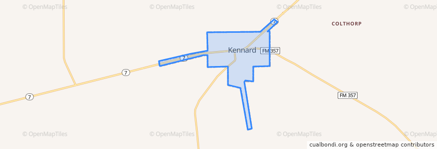 Mapa de ubicacion de Kennard.