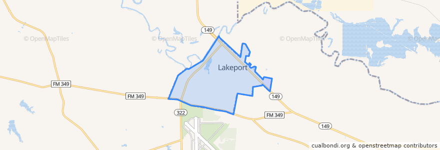 Mapa de ubicacion de Lakeport.