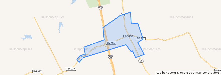 Mapa de ubicacion de Leona.