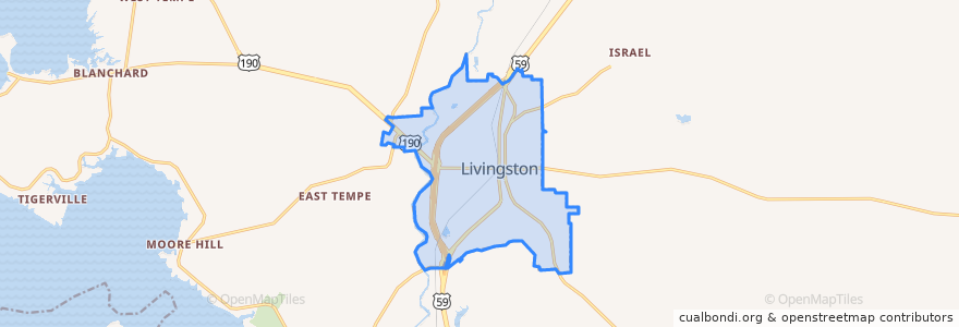 Mapa de ubicacion de Livingston.