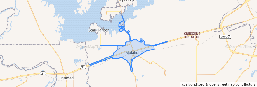 Mapa de ubicacion de Malakoff.