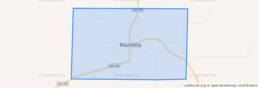 Mapa de ubicacion de Marietta.