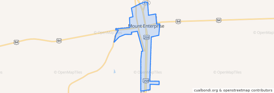 Mapa de ubicacion de Mount Enterprise.