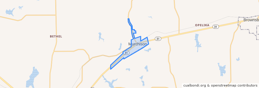 Mapa de ubicacion de Murchison.