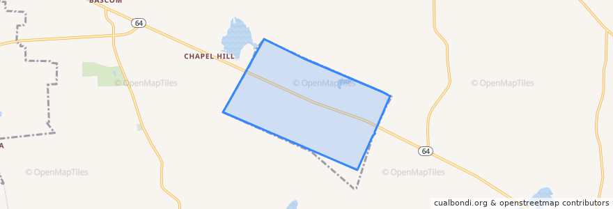 Mapa de ubicacion de New Chapel Hill.