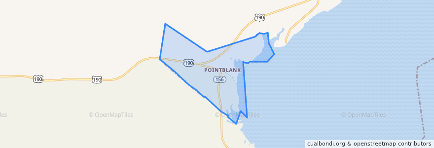 Mapa de ubicacion de Point Blank.