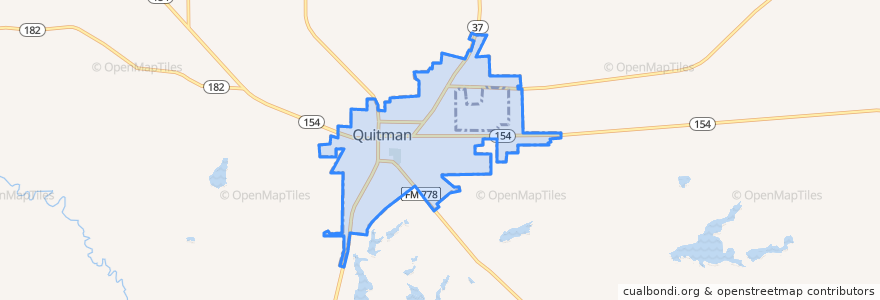 Mapa de ubicacion de Quitman.