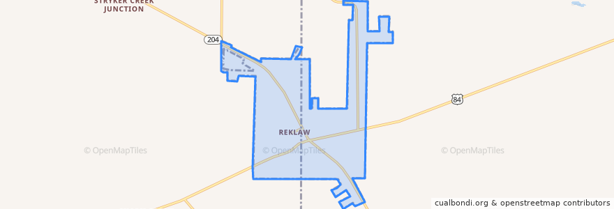Mapa de ubicacion de Reklaw.