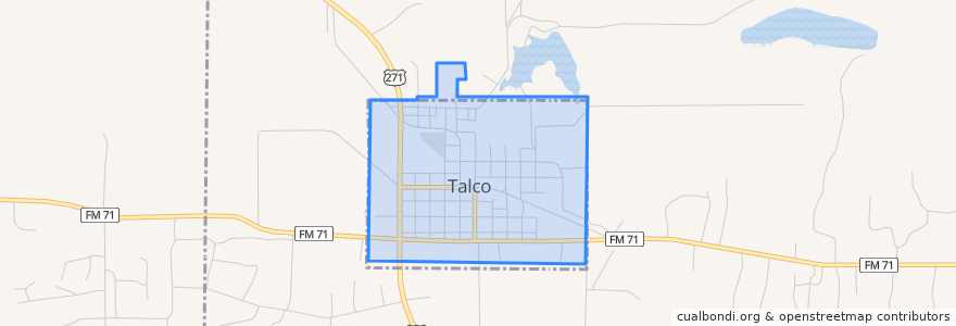 Mapa de ubicacion de Talco.