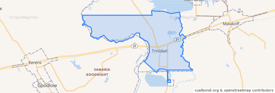 Mapa de ubicacion de Trinidad.