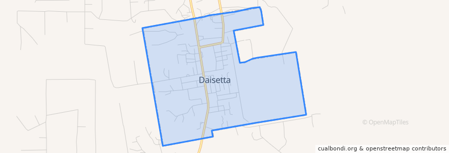 Mapa de ubicacion de Daisetta.