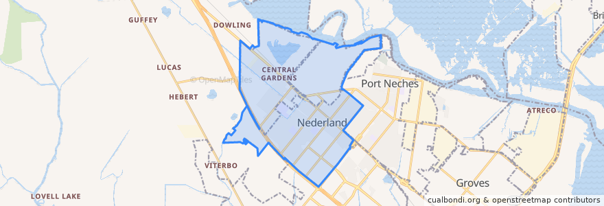 Mapa de ubicacion de Nederland.